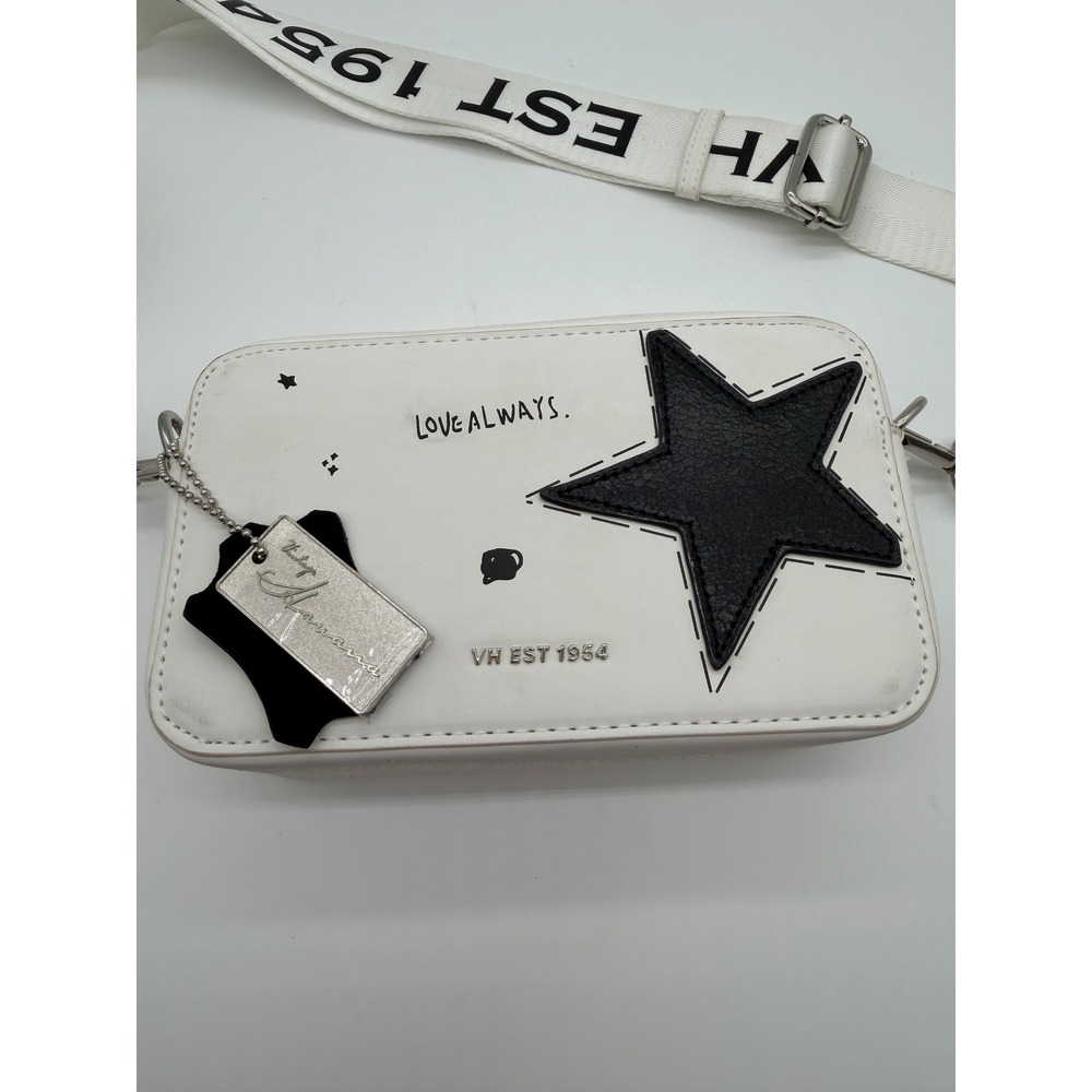 Vintage Havana Women White Black Star Crossbody Bag Guitar Strap VH EST 1954